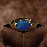 (1 of 1) Black Opal Ring in 18K Gold